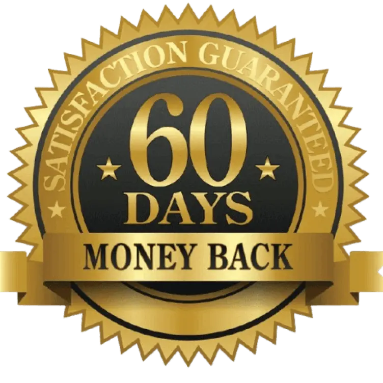 VisiFlora 60-day money-back guarantee badge
